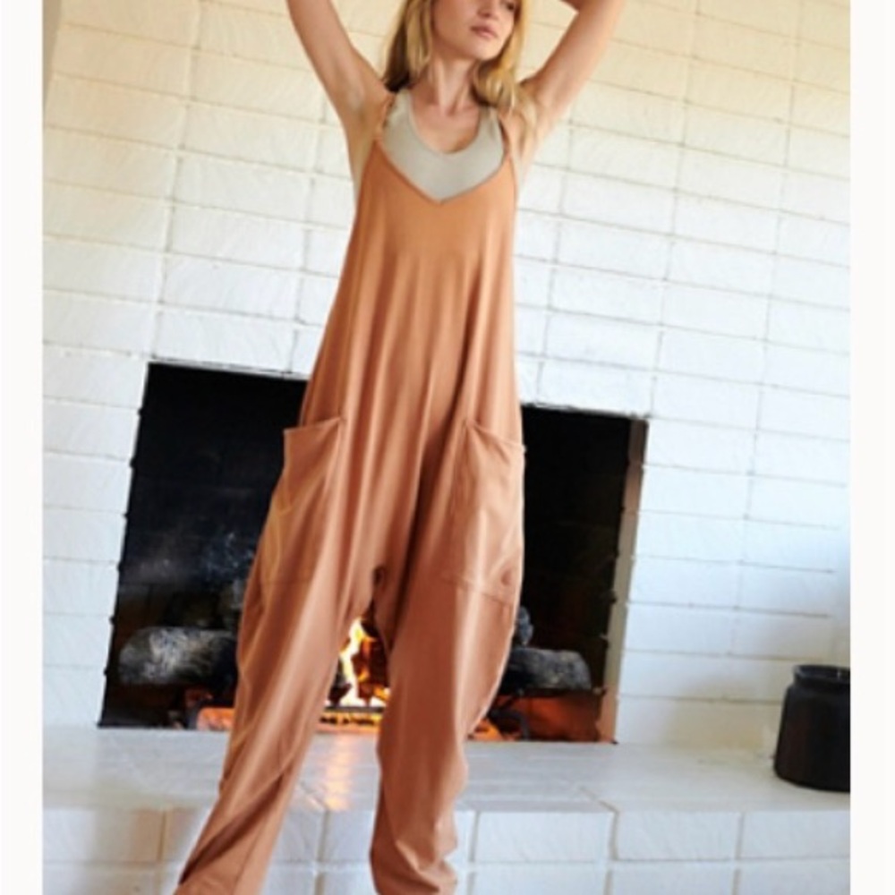 FP Movement by Free People Hot Shot Onesie in Toasted Coconut size M